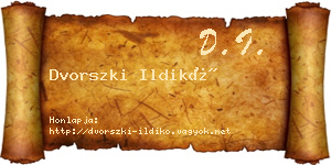 Dvorszki Ildikó névjegykártya